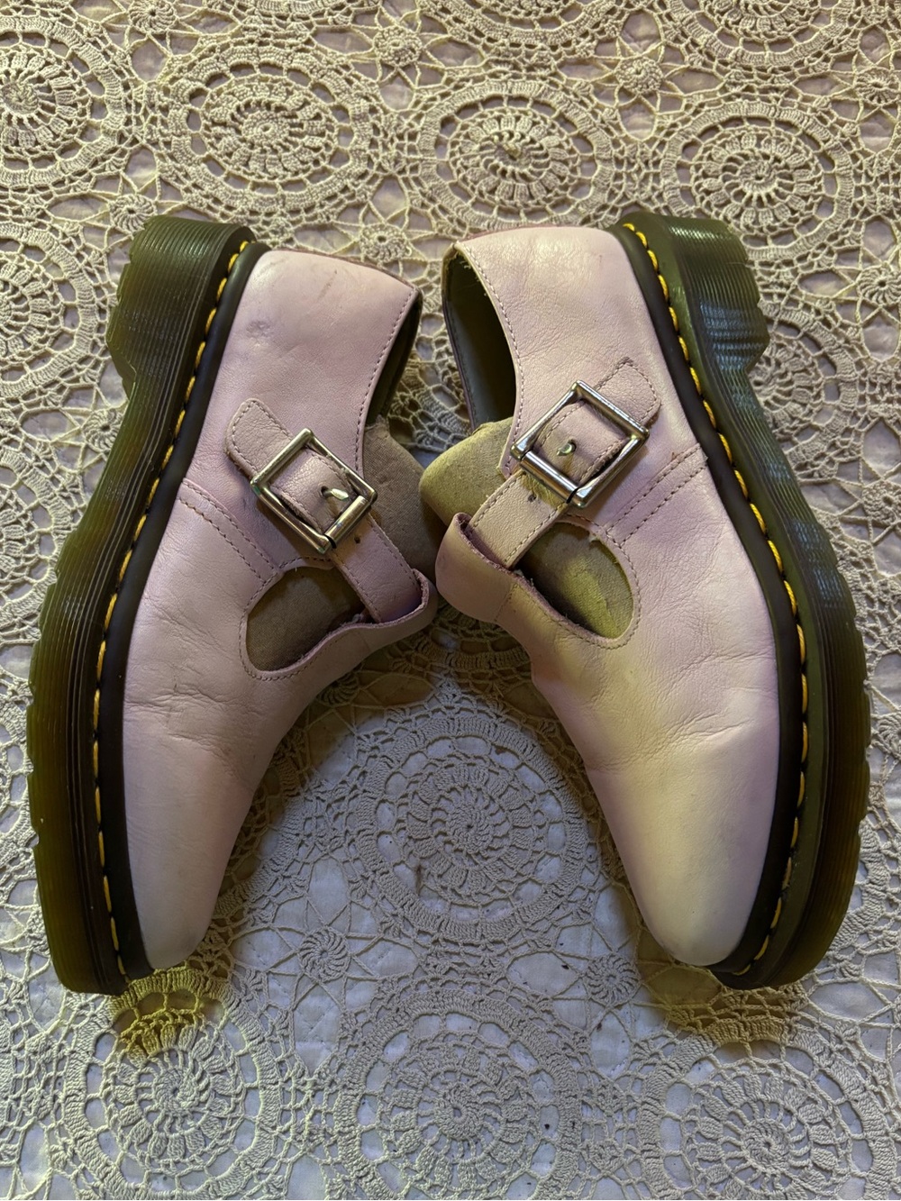 Dr. Martens Polley Light Pink Smooth Mary Jane Oxford Shoe Sz US 6/EU 37 - Picture 4 of 14